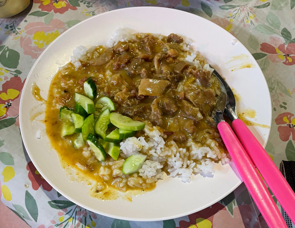 Rice and curry from Nai Yong Curry in Bangkok’s Chinatown