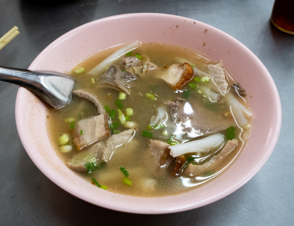 Rolled Noodles Soup from Rai Ek Roll Noodles, Bangkok Chinatown
