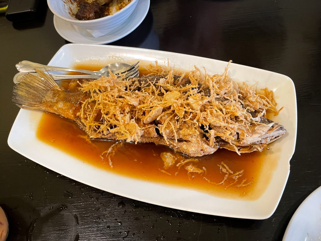 Fried fish, One Chun Cafe & Restaurant, Old Town Phuket
