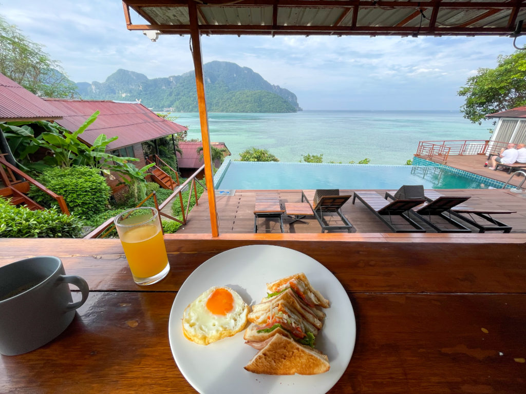 Complementary breakfast sandwich at hotel in Koh Phi Phi